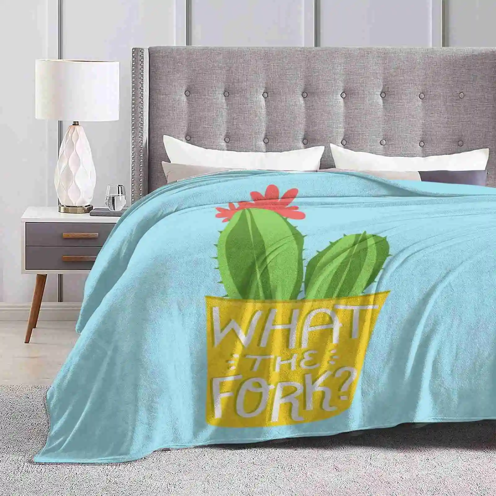 What The Fork ? Cactus ( The Good Place ) Latest Super Soft Warm Light Thin Blanket The Good Place Cactus Succulent Cacti