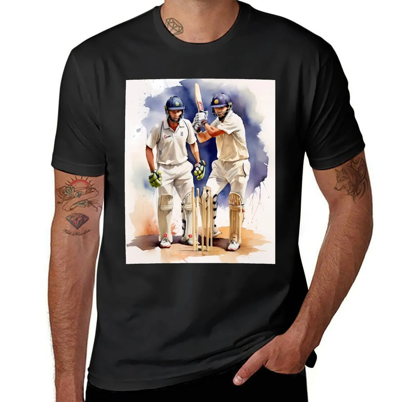 Cricket players T-Shirt summer top hippie clothes T-shirt men