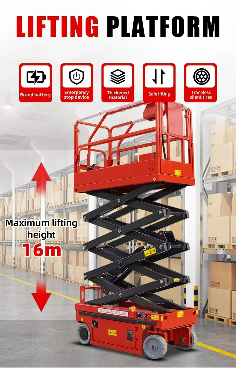 

Customizable 6-16m 500KG self-propelled scissor lift mobile scissor lift working platform
