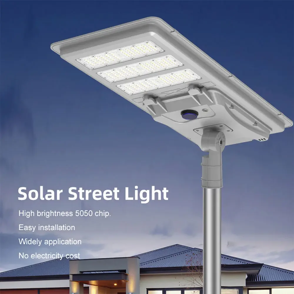 IP66 Integrated All-in-One 100w/150w/200w Solar LED Street Light For Garden Road 3-Year Warranty DC Battery Power Supply Camping