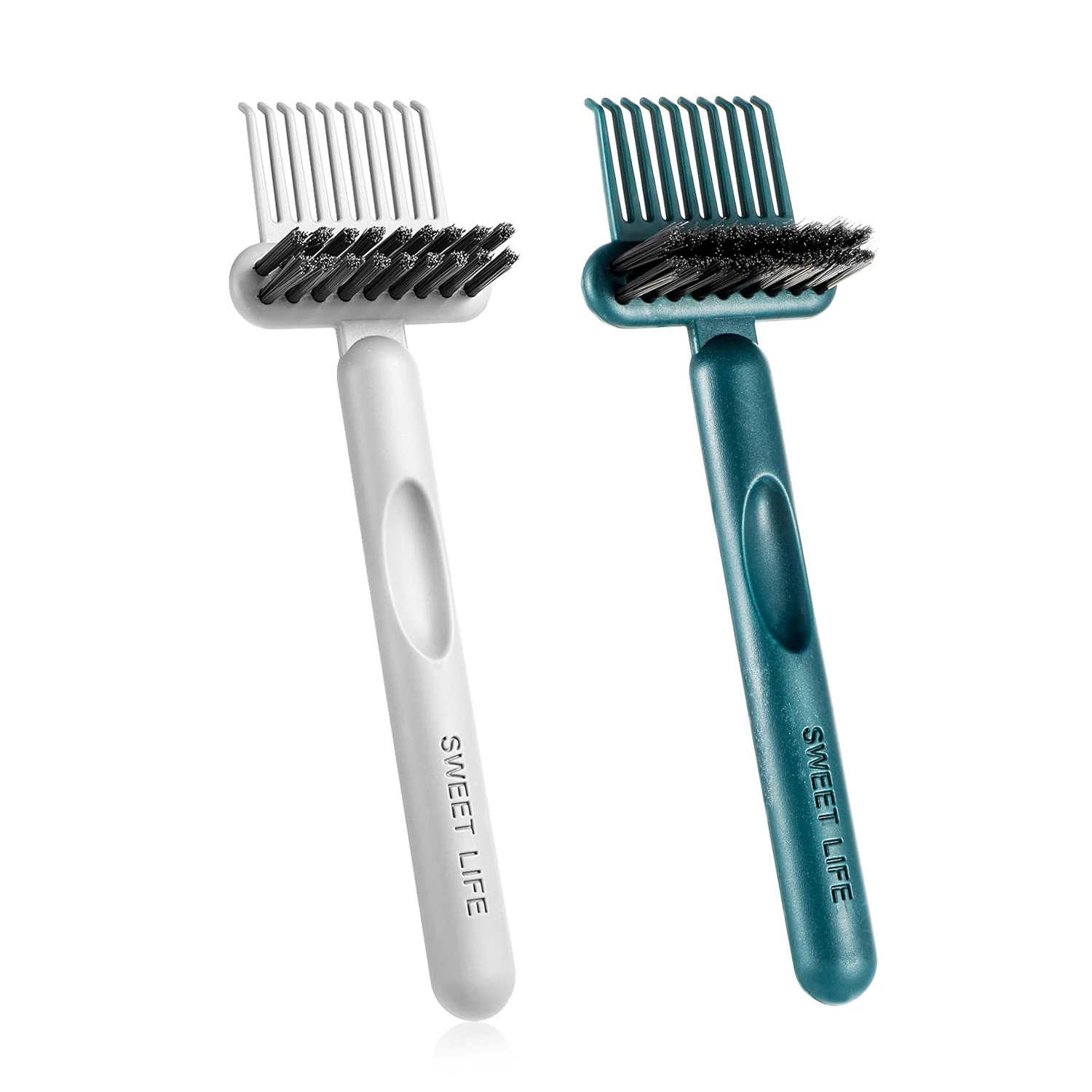 1/2 Stuks Haarborstel Schoonmaken Tool 2-In-1 Kam Reinigingsborstel Kam Cleaner Brush Mini Remover Verwijderen Stof Schoonmaken Levert