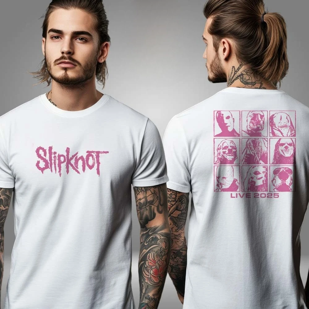تي شيرت Slipknot Maggots ثقيل الوزن على الوجهين للجنسين تي شيرت فاخر عالي الجودة لكل من الرجال والنساء Y2k #2