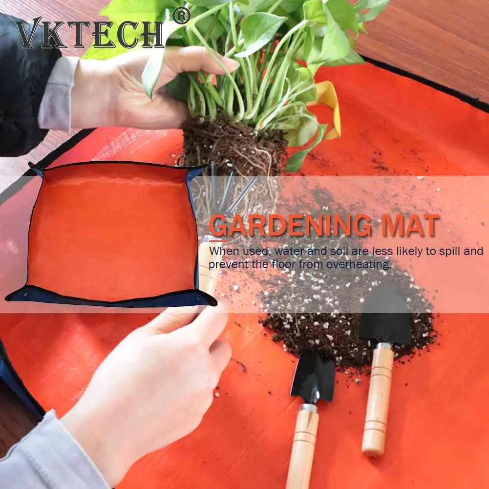 50-100cm Planting Mat Gardening Plant Repotting Mat Potting Pad Foldable Garden Plant Flower Pot Transplanting Waterproof Mats