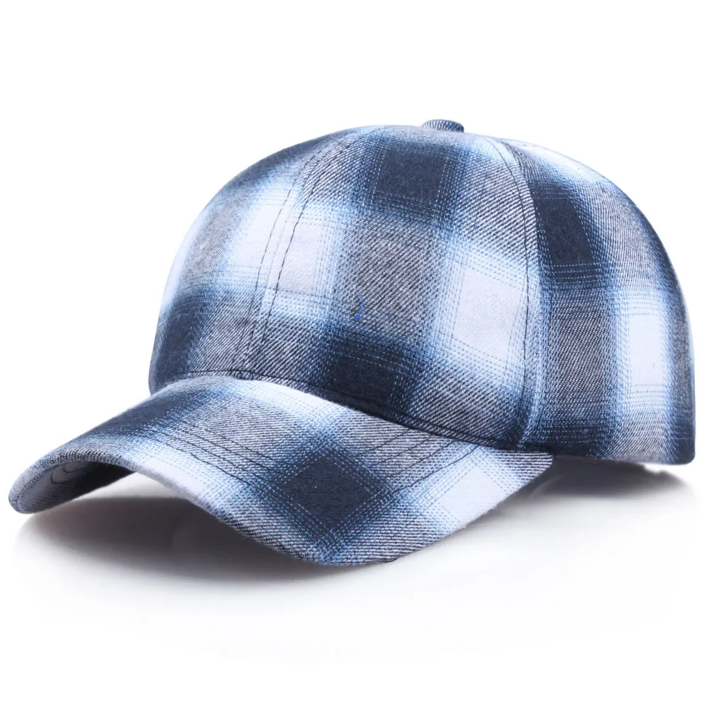 Autumn/Winter Exquisite Checkered Baseball Caps Unisex Outdoor Leisure Casquette Vintage Sports Visor Duck Hats For Teenagers