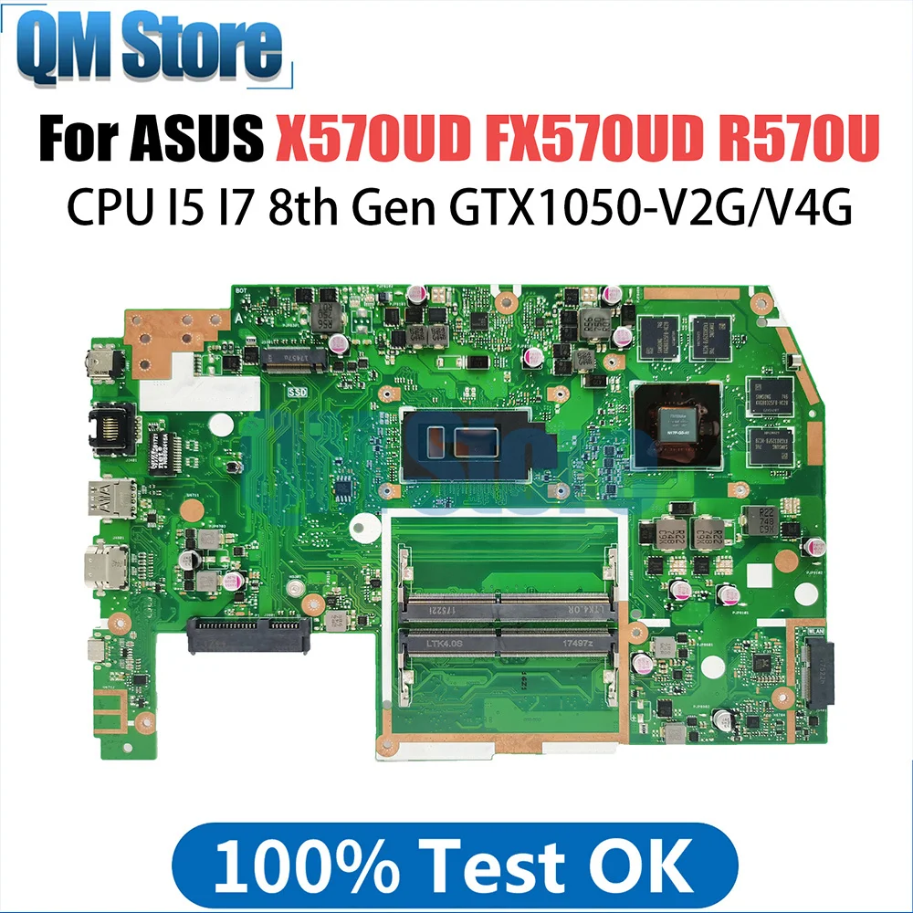 X570UD Laptop Motherboard For ASUS FX570UD R570U YX570UD YX570U X570U FX570U Mainboard I5-8250U I7-8550U GTX1050-V2G V4G