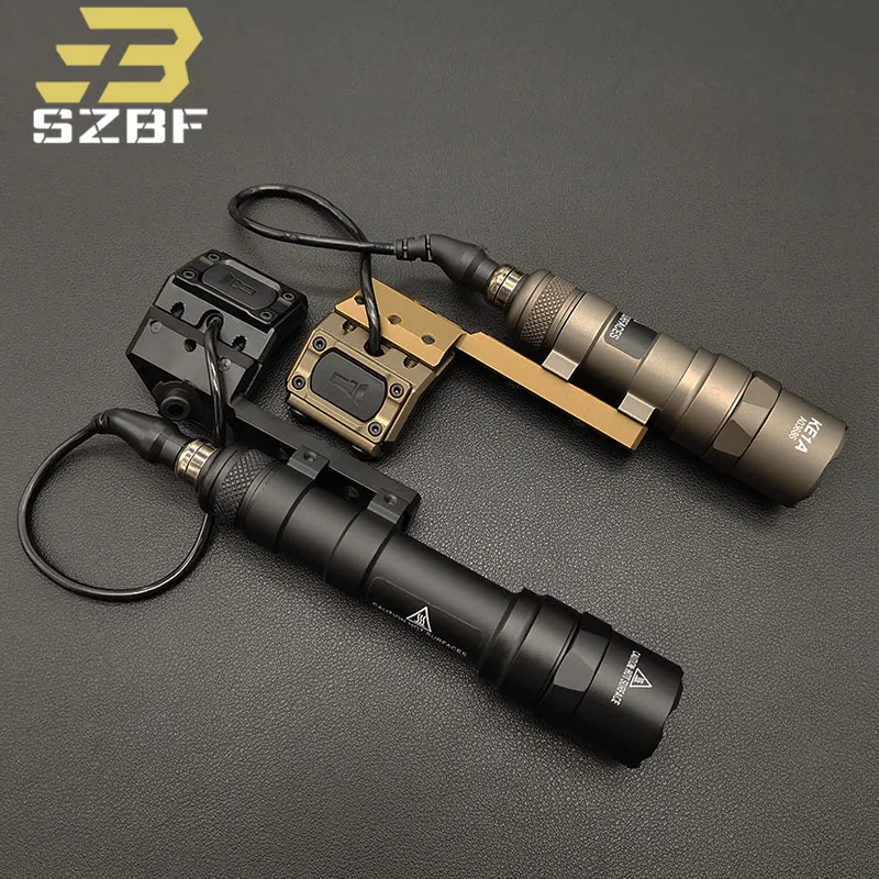 Airsoft Tactical M300 M300B M600B SF Flashlight Offset Mount Side Extension Base UNIT ModButton Switch Fit 20mm Picatinny Rail