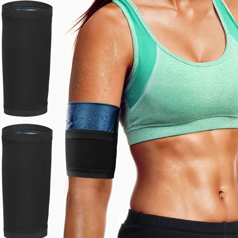 1 Paar Arm-Schlankheits-Shaper Kompressionswickel Sport-Sauna-Schweißbänder für Gewichtsverlust Damen Workout Fitness Arm-Trimmer-Gurt – Detail 10