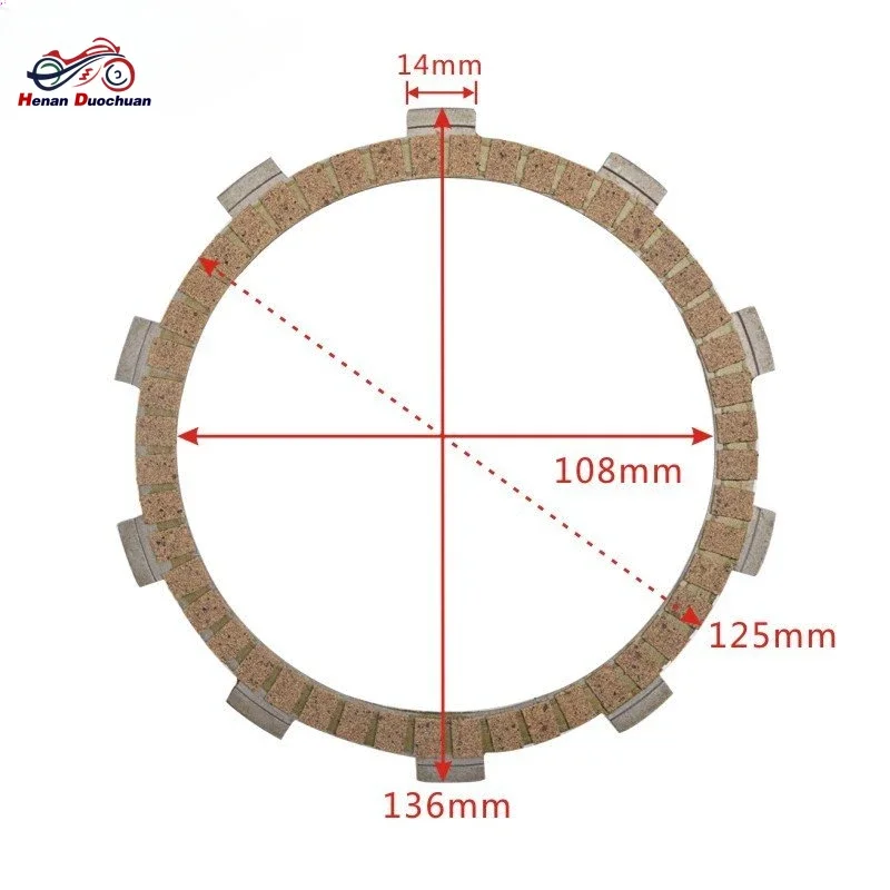 For Honda XL250R XL250S XR250R XL250 XR250 MTX125 NS125 CB250RS CB250 XL XR CB 250 NS MTX 125 Motorcycle Friction Clutch Plate
