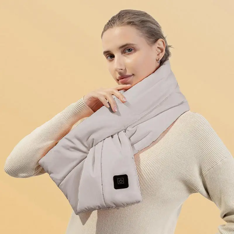 Outdoor Heated Scarf Battery Operated Cordless Neck Warmer Heating Pad Outdoors Skiing Heating Neck Wrap Christmas Gifts Unisex