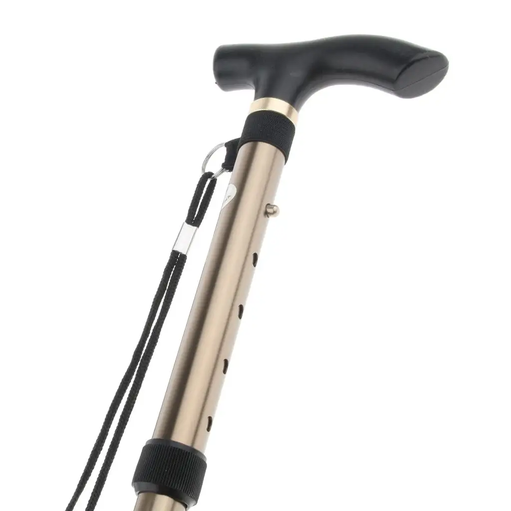 

Collapsible Walking Sticks Ergonomic Folding Aluminum Crutches with Grip Support for Adult Elderly Hiking