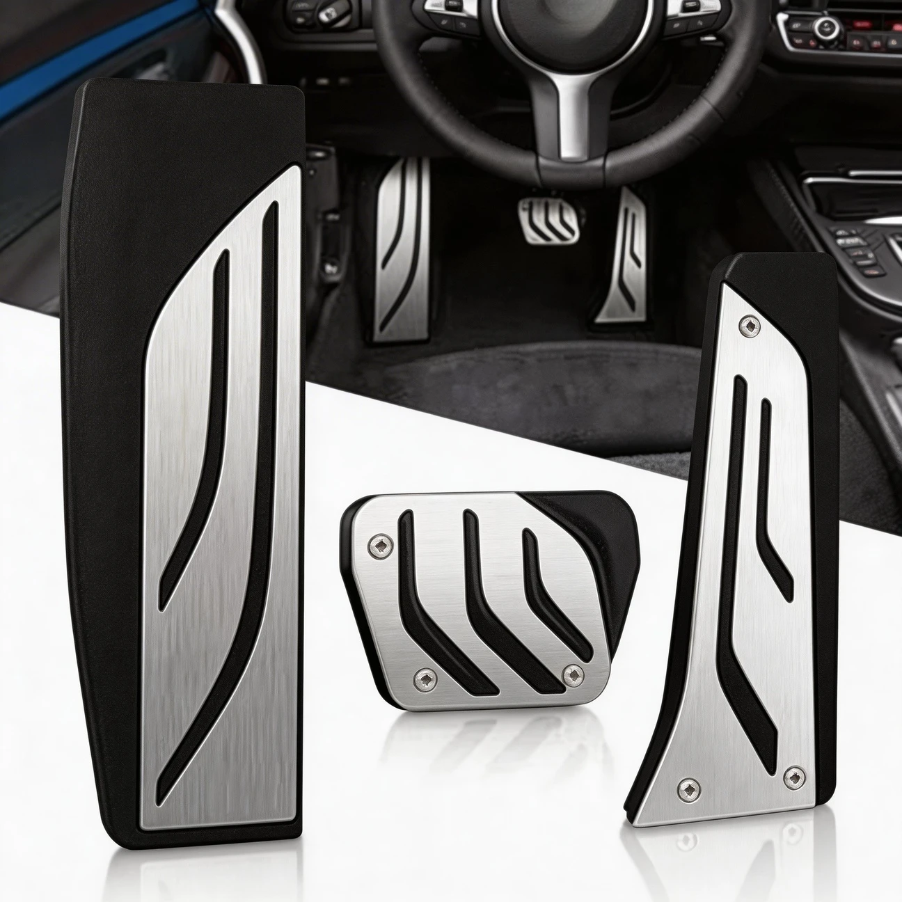 

RHD Pedals for BMW 1 2 3 4 5 6 7 Series X1 X3 X5 X6 F10 F20 F30 G20 G10 Sport Gas Brake Foot Pedal Cover Rest Pads Parts