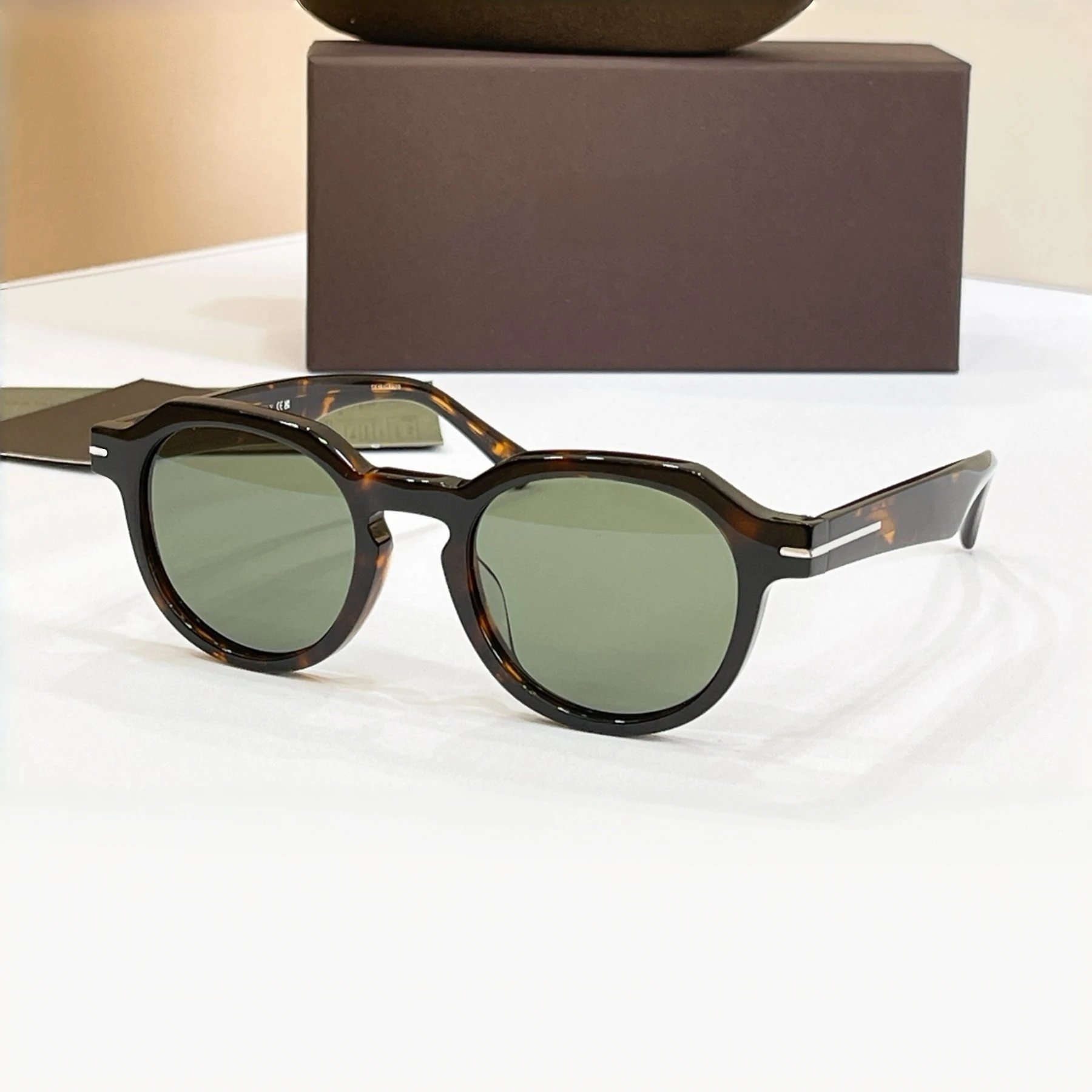 1358 Sunglasses for Men Women,Premium Acetate Irregular Frame,UV400 Blocking,Trendy Retro Round Must-have Fashion Eyewear