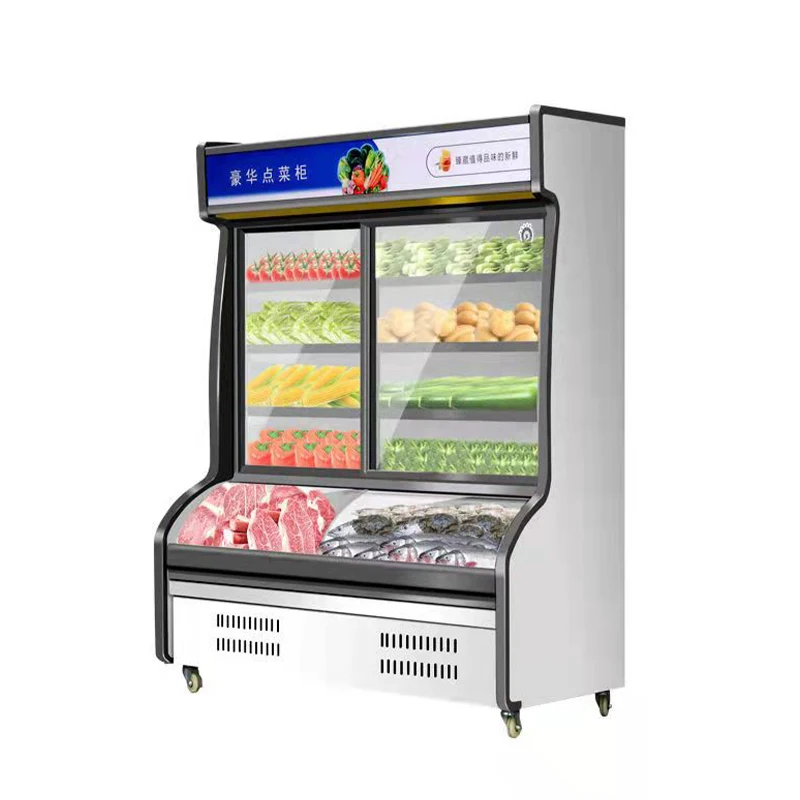 Commercial display cabinets, refrigerated frozen fruits and vegetables, barbecue restaurants, fresh-keeping cabinets, vertical r