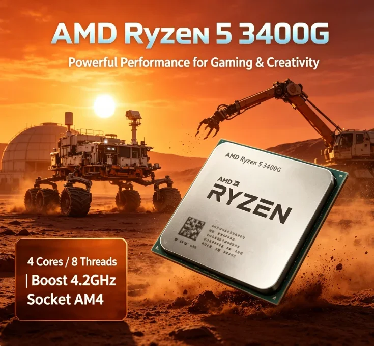 

AMD R5 3400G Unlocked PBO 4 Core 8 Thread Gaming APU Boost 4.2GHz Vega 11 Graphics AM4 Overclocking Desktop Processor