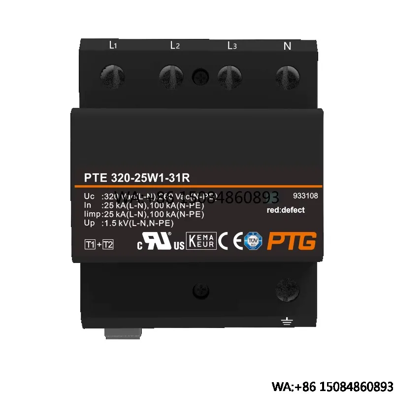 

UL TUV Certified Type1+Type2 Surge Protective Device SPD for Solar PV System & Industrial Lightning Protection