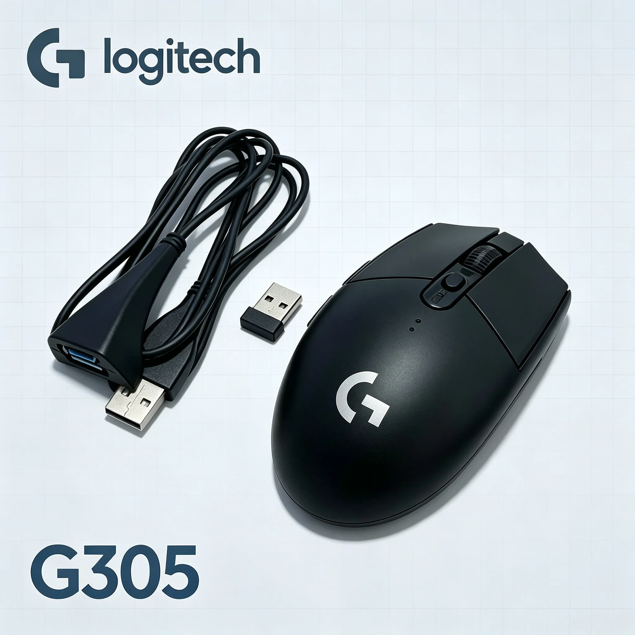 Logitech G305 LIGHTSPEED Wireless Gaming Mouse, USB Extension Cable Provides Steady Connection Environment, Suited For PUBG CS2