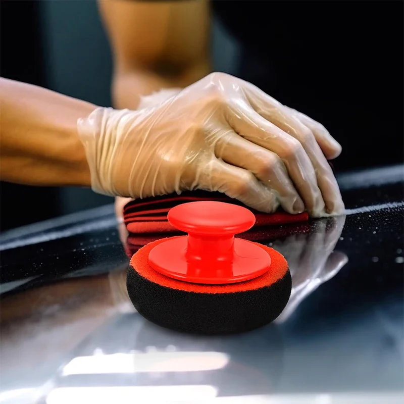 

1PCs foam car wax applicator pad hand polisher car wax sealing glaze car beauty wax mall sponge polisher accessories