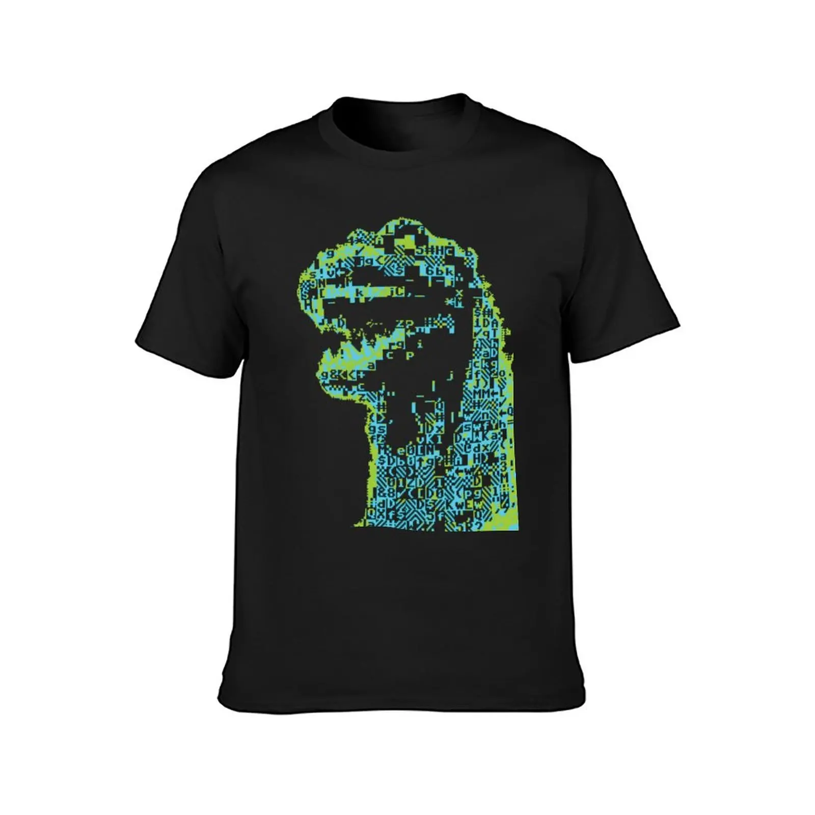 Giant Lizard ASCII T-Shirt cute tops shirts graphic tees black t shirts for men