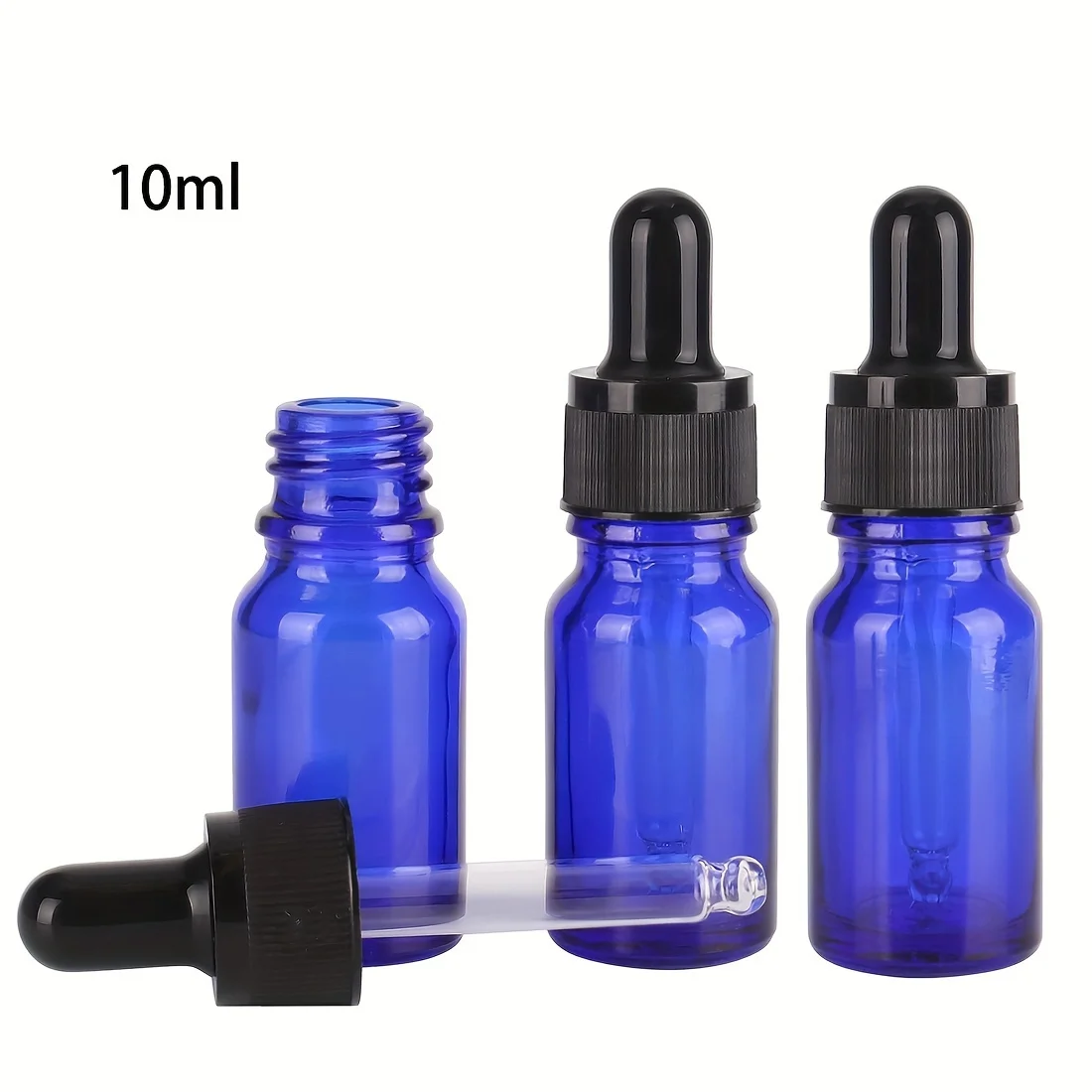 ガラスの取っ手が付いたガラス瓶,化粧品,香水,エッセンシャルオイル,5ml, 10ml, 15ml, 20ml, 30ml, 50ml, 100ml, 3個。