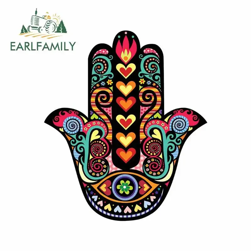 EARLFAMILY 13cm dla Hamsa Hand naklejki na zderzak samochodu materiał winylowy naklejka Laptop Windows motocykl dla VAN JDM RV dekoracja