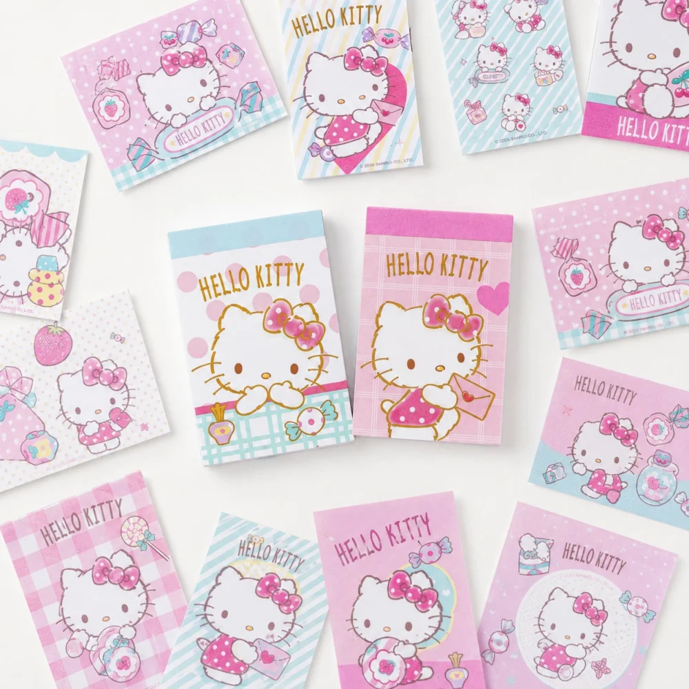 Genuine Hello Kitty Candy Series Sticker Book Sanrio 48Pcs Small Decorative Stickers for Scrapbook Journal Calendar Notes view 4