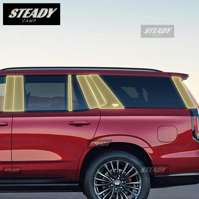 

Pre cutting Car Exterior Body BC Window pillar PPF paint protection film TPU scratch film For Cadillac ESCALADE 2021-2024