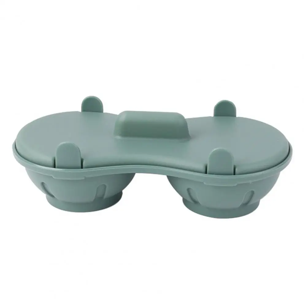 Steamed Egg Cooker Two-egg Microwave Cooker Microwave Egg Poacher Cooker 2 Grids -free Steamed Egg Cooking Box for Healthy