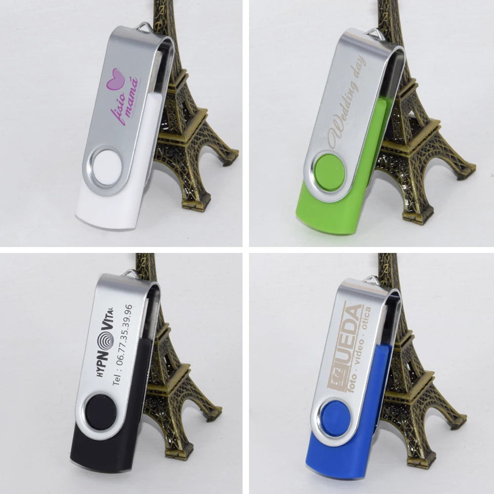 50PCS/lot Metal USB Flash Pen Drive 32GB 4GB 16GB Pendrive 64GB Music Album Memory Usb Stick 512MB USB Gift Free Custom LOGO