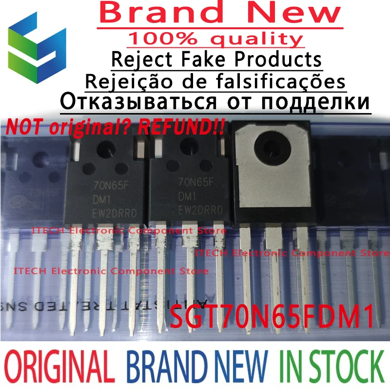 

10pcs/lot Original SGT70N65FDM1 70N65FDM1 70N65F TO-247 100% New and Genuine