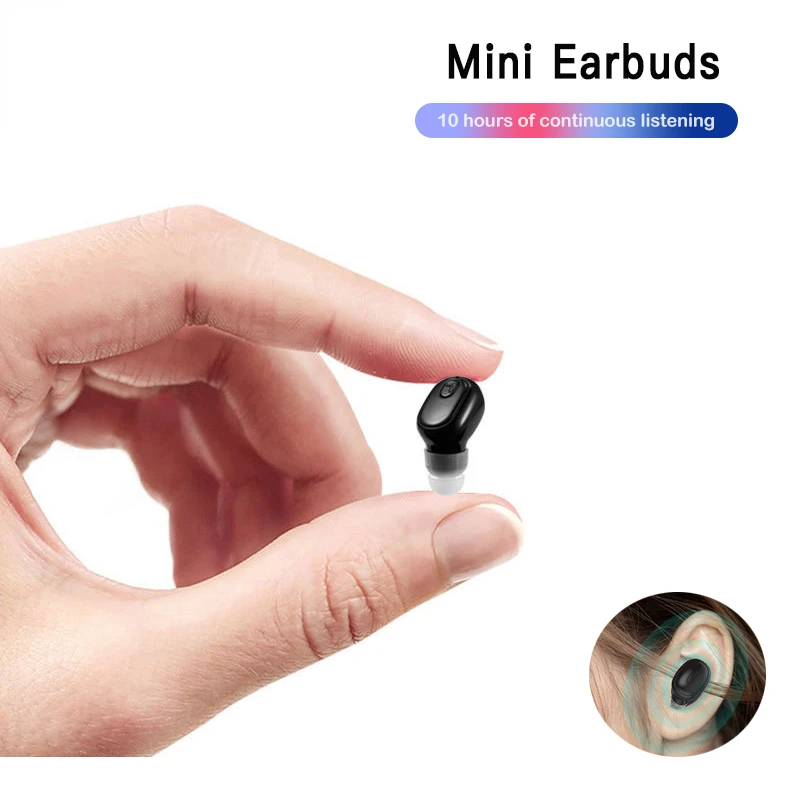 

Tws Wireless Headphone Invisible Bluetooth Earphone Mini Single In Ear Earbuds With Mic 18d Sound Quality Headset 20h Music Time