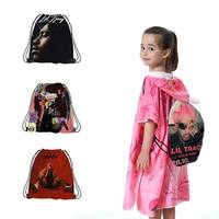 Popular Singer L-lil T-tracy Women Backpack Sports Bunch Pocket Drawstring Folding Portable Shopping Bag Outdoor Travel Packs