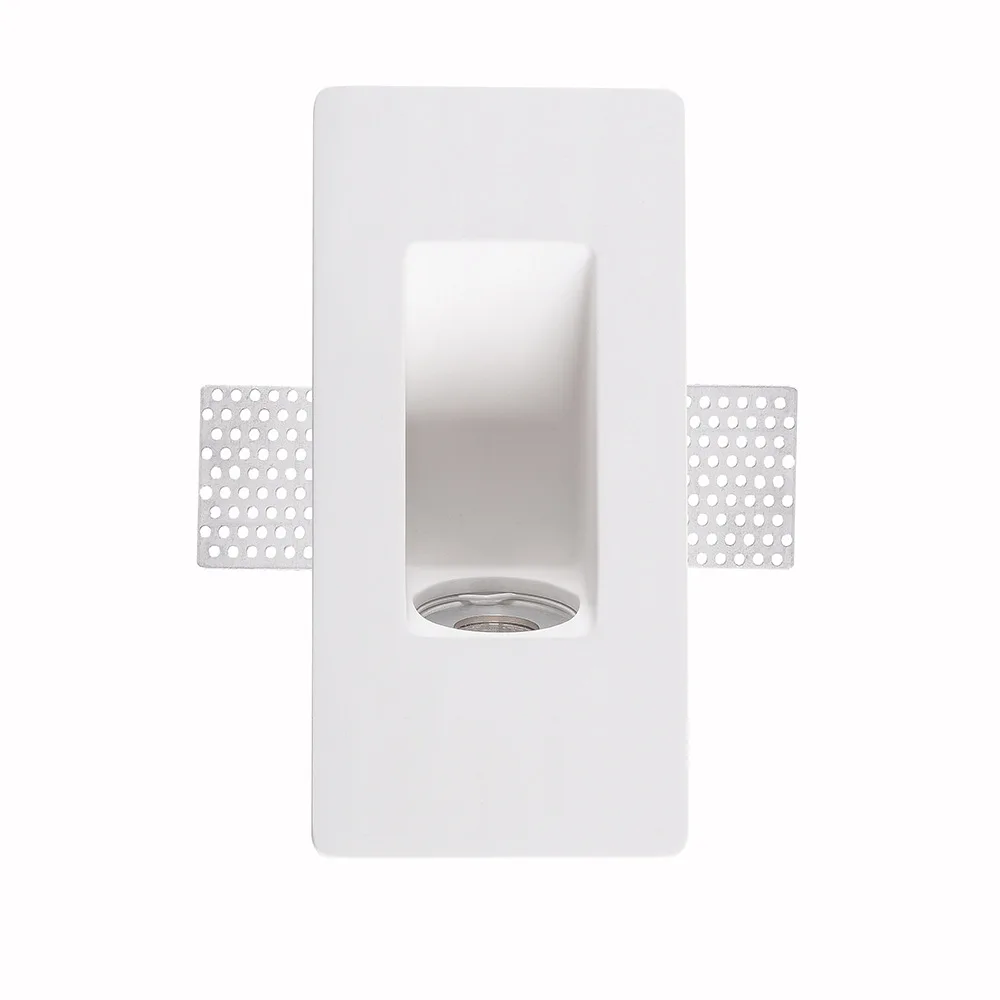 Indoor Invisible Frameless Step Light 3W LED Stair Light Embedded LED Wall Corner Lamp Bedroom Corridor Wall Night Light Decor