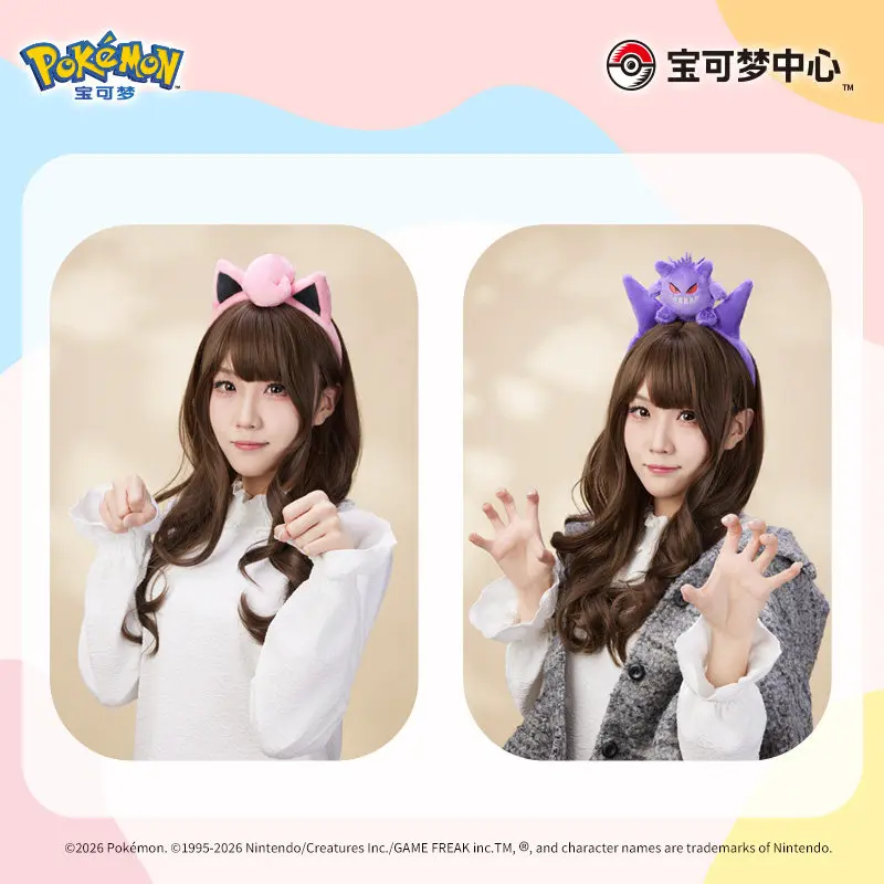 Pokémon Plush Hair Hoops Jigglypuff Gengar Smeargle Sentret Spinda Cartoon Headwear For Face Washing Photo Taking Women Girls