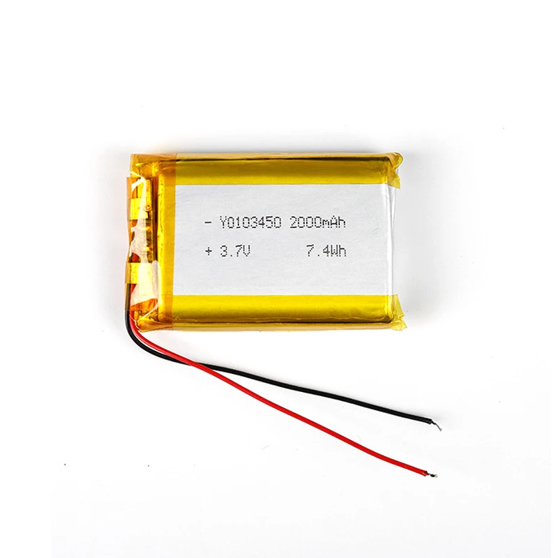 Rechargeable 3.7V 2000mAh Li-Po Battery 104050 Lithium Polymer Battery Li-Po li ion Lipo cells For GPS MP3 MP4 Driving Recorder