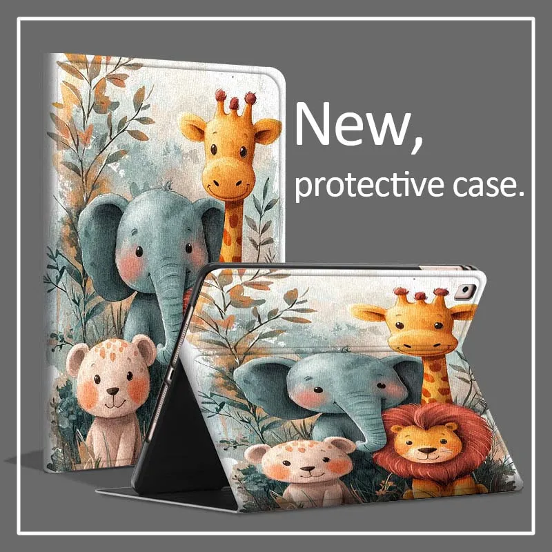

Animals watercolor For Huawei MatePad 5 10 11 13 3 X9a X8a V7 6 11.5 13.3 Tablet Protective Case