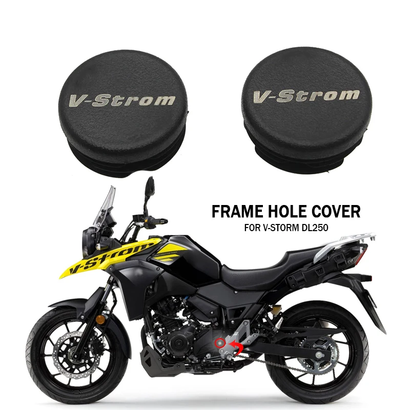 2PCS Motorcycle DL250 Frame End Caps Frame Hole Cover Caps Plug Decorative For Suzuki DL 650 V-Storm VStrom 250 2018-2022 2023