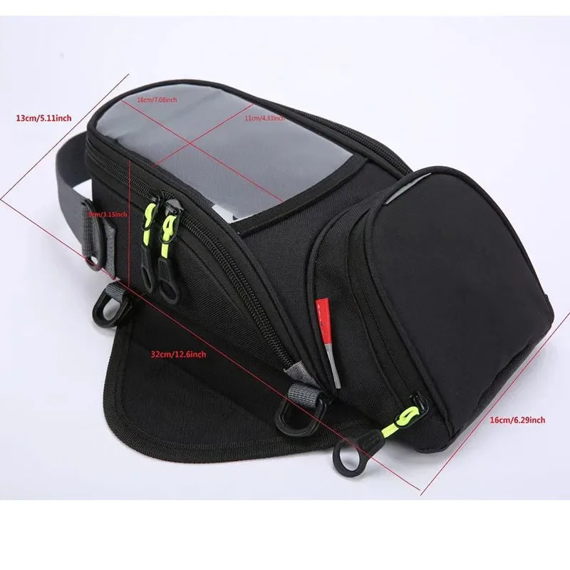 Bolsa de tanque de combustible de aceite para motocicleta, bolsa multifuncional para motocicleta, sillín magnético, equipaje, teléfono, Gps, ventana, Maleta, correas, bolsa fija