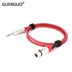 XLR Female to 6.35MM 6.5MM TRS Balanced Audio Cable XLR Cannon Stereo Karon Microphone Mixing Console Sound Card Extension Line