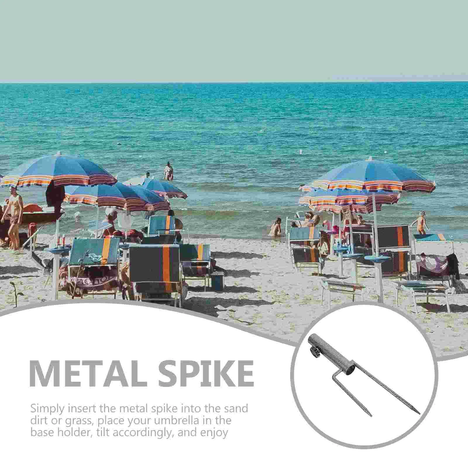 1PC Beach Umbrella Spike Creative Thicken Metal Umbrella Anchor Umbrella Foundation for Outdoor Beach Garden