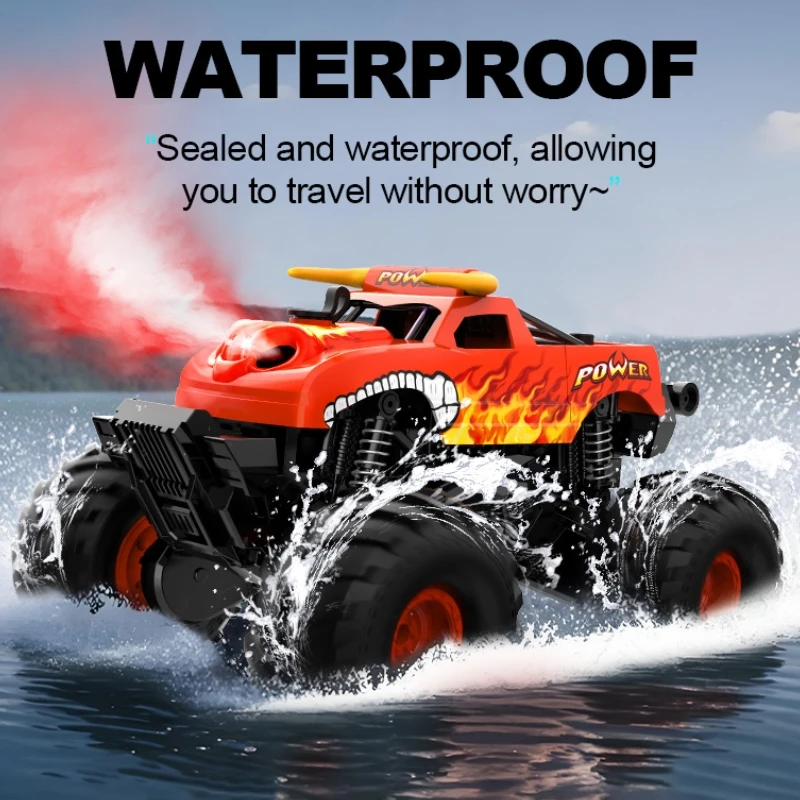 Cool Stuff Toy Car Funny Gift-Amphibious 4WD Rc Cars,Remote Control Car,Kawaii Fart Spray Off-road Stunt Rc Truck,Toys for Kids