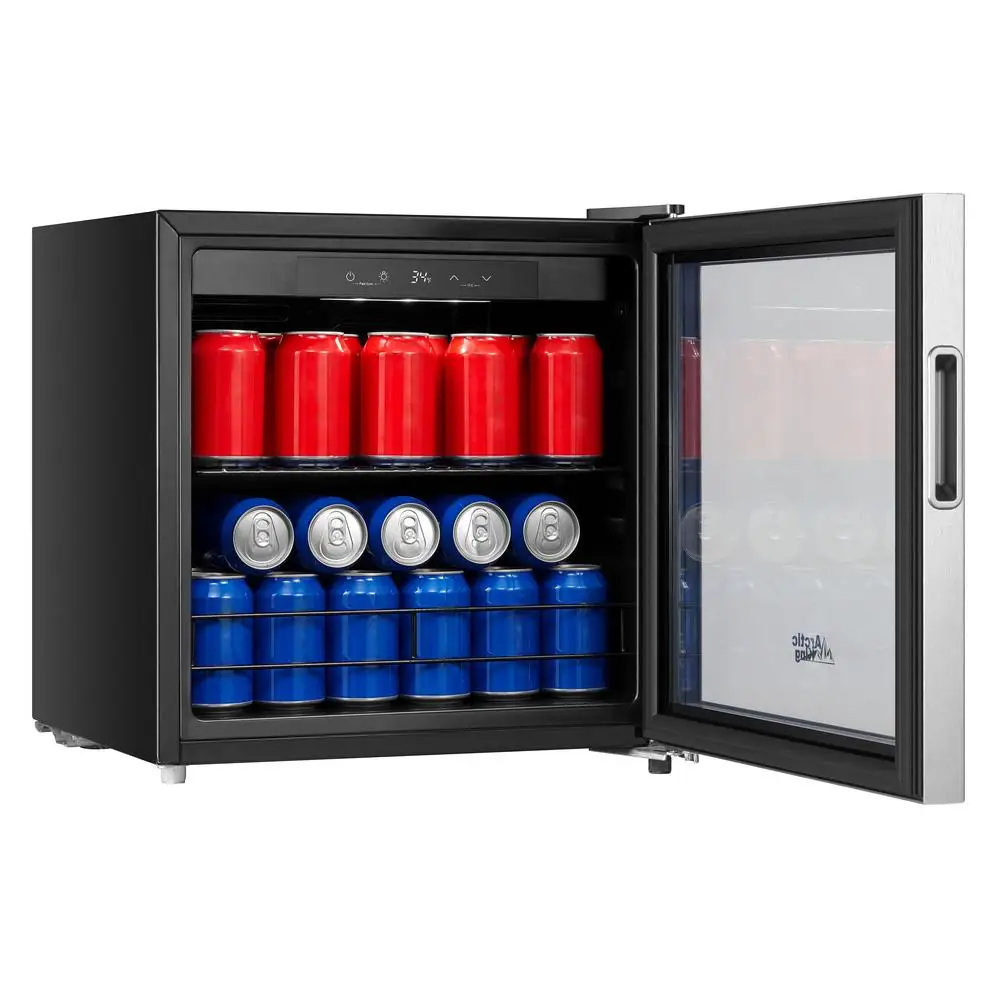 48-конниковый холодильник для напитков из нержавеющей стали с регулируемыми полками, электрическое управление, тихая работа, домашний бар, кухня