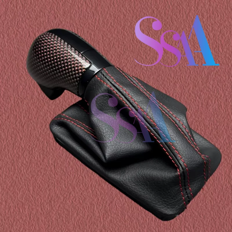 Hot selling car parts gear change head made of carbon fiber material suitable for interior of Golf MK6 MK7