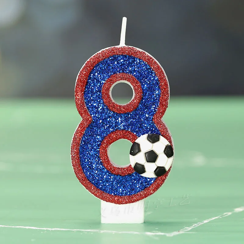 Fußball kreative digitale Kerze Kuchen Geburtstag Dekoration Kerze