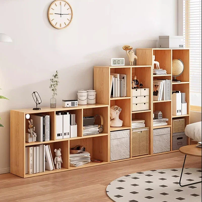 Cube Storage Bookcase Organizers Plant Partitions Wooden Modular Wall Book Shelf Minimalist Bedroom Scaffali Furniture XY50BC