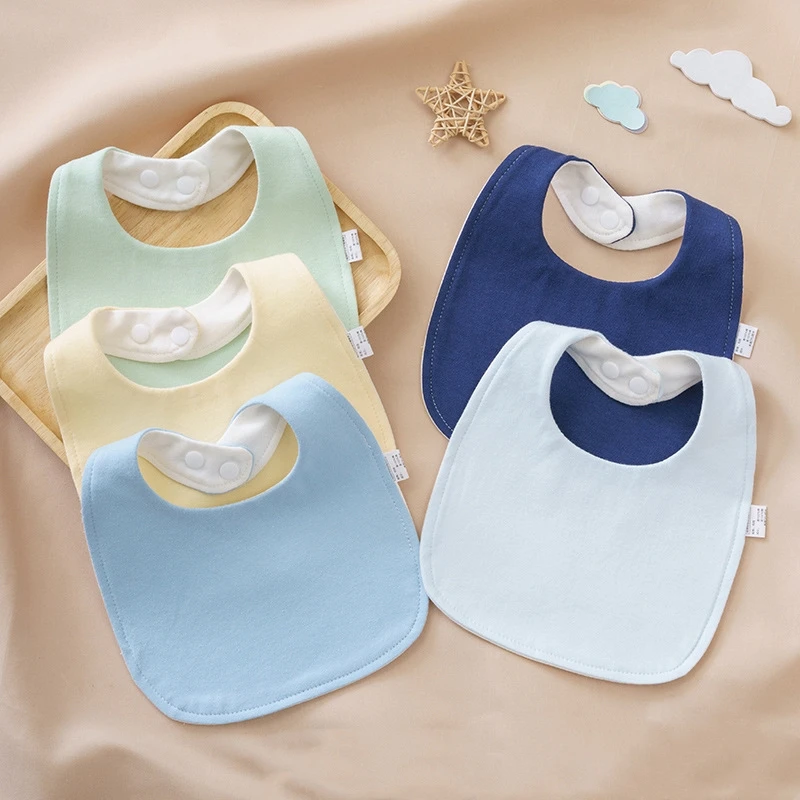 2/3pcs Cotton Soft Baby Adjustable Bibs Infant Bib Newborn Burp Cloths Bandana Scarf for Kids Boy Girls Feeding Saliva Towel