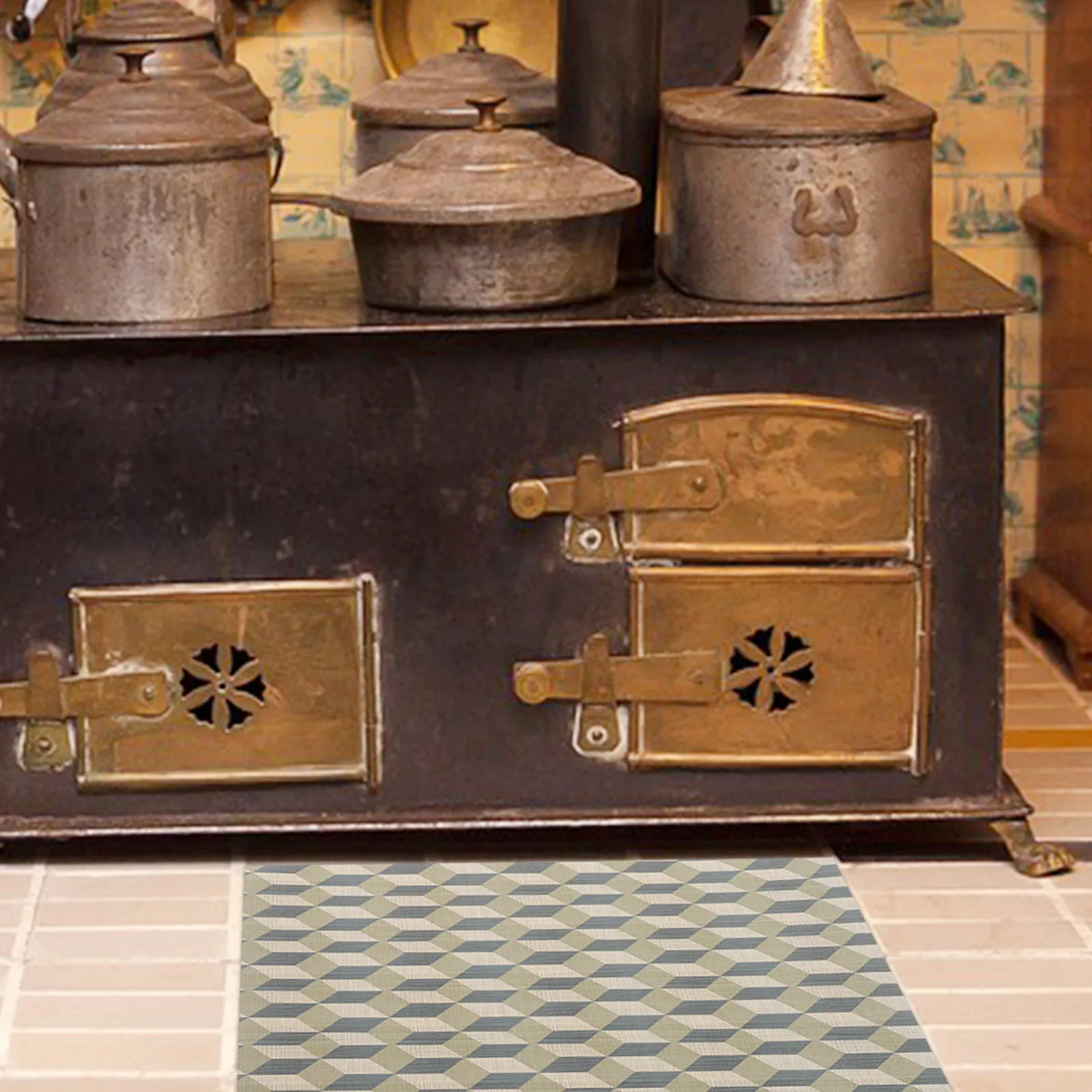 

3Pcs Mini Self-Adhesive Floor Sticker Unique Mini House Flooring Sheet Decoration Simulated Flooring Paper for Kitchen Bathroom