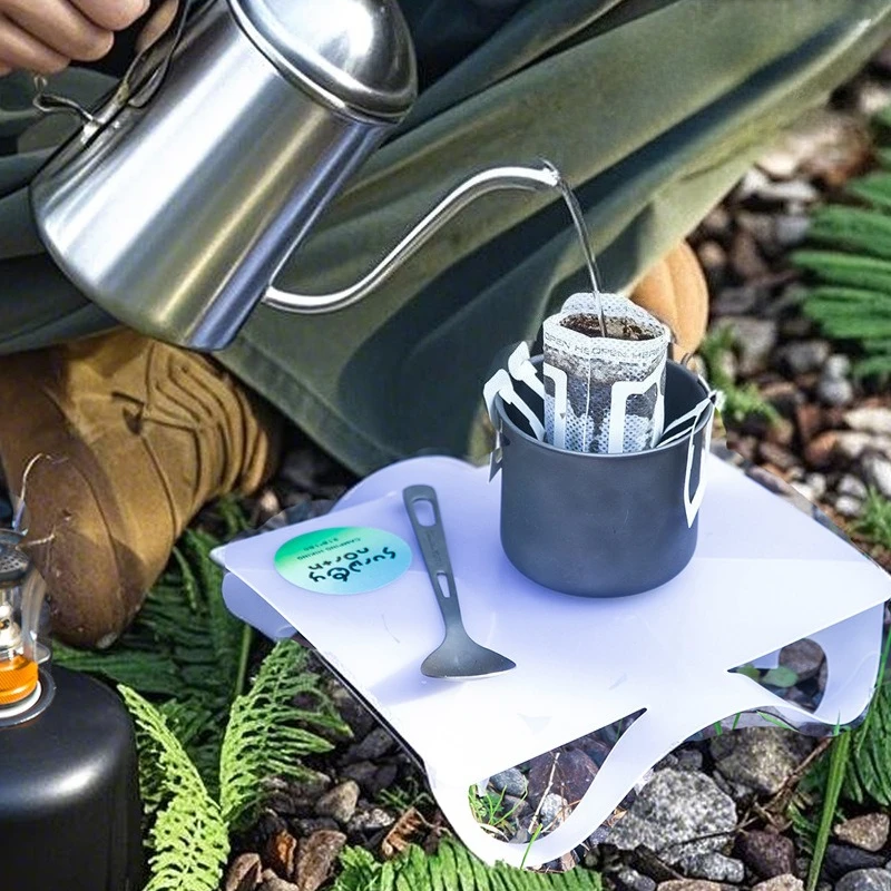 

Ultralight PP Folding Tea Table - Portable Mini Camping Desk, 5kg Heavy Duty, Non-Slip Surface, Tent Side Table for Balcony