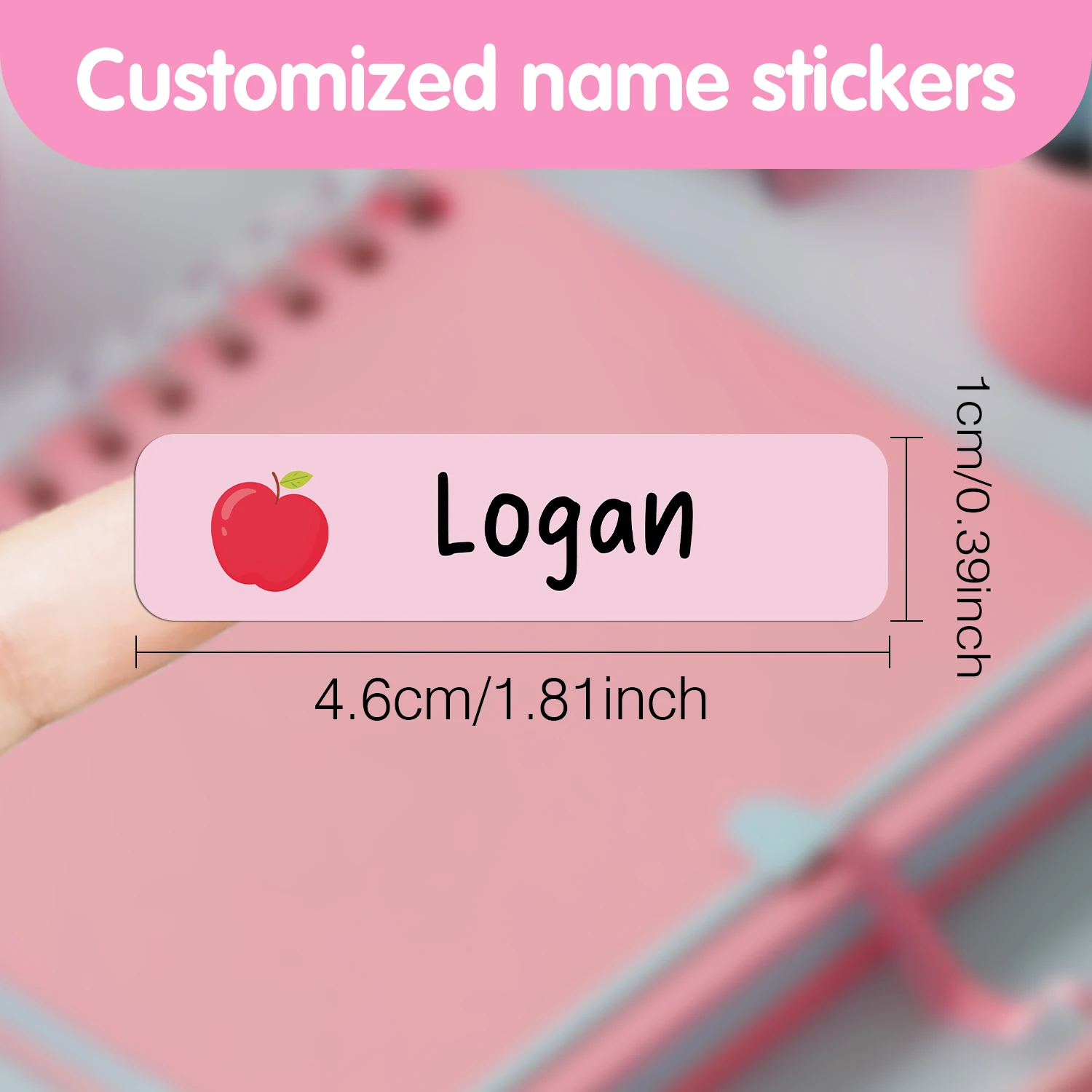 Etiqueta autoadesiva à prova d'água, etiquetas de nome de vegetais, etiquetas personalizadas de jardim de infância para crianças, papelaria escolar