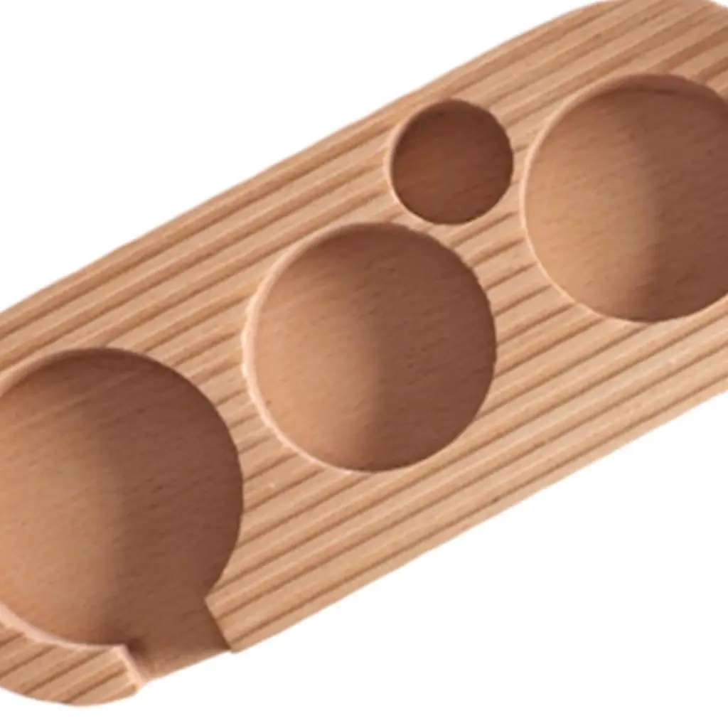 Wooden Filter Tamper Holder Multi-Hole Tool Rack for Kitchen Restaurant Big