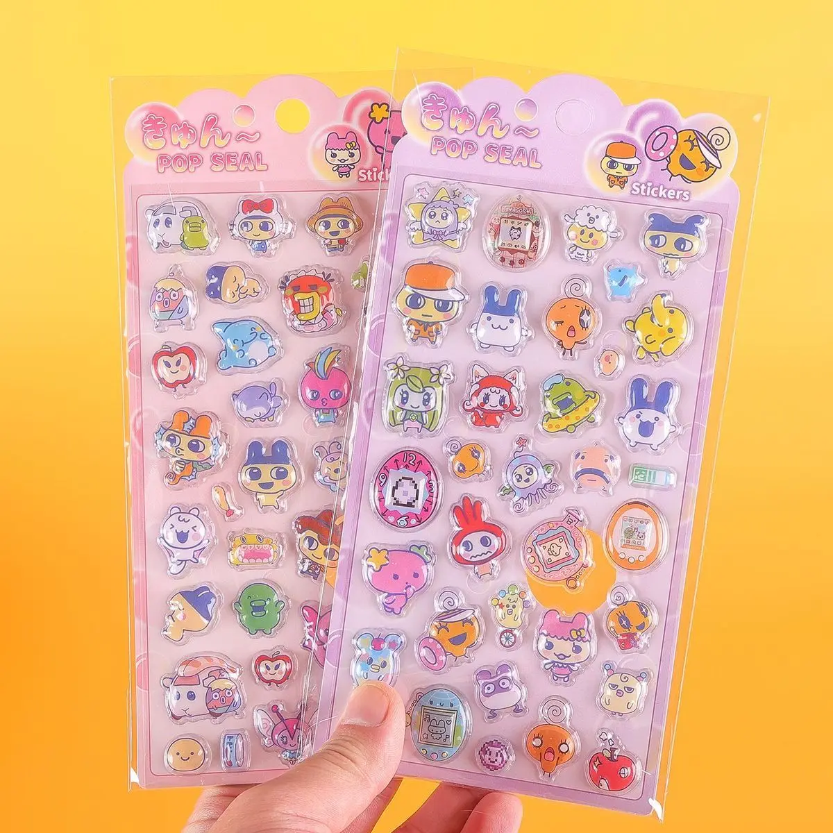 Heiße Tamagotchi 3D-Prägeaufkleber, 2026 Neue Bandai Niedliche Cartoon-DIY-Aufkleber für Handyhüllen & Computer-Desktop Großhandel – Detail 4